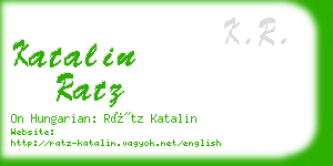 katalin ratz business card